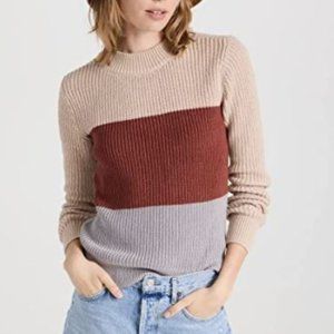 Faherty Colorblock Stripe Cotton Crew Sweater - Small, NWOT